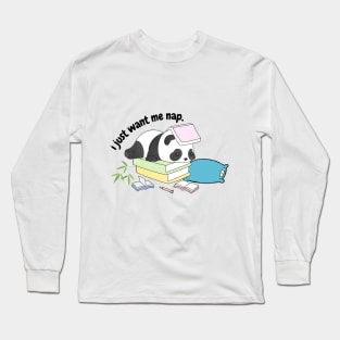 Sleepy head Panda Long Sleeve T-Shirt